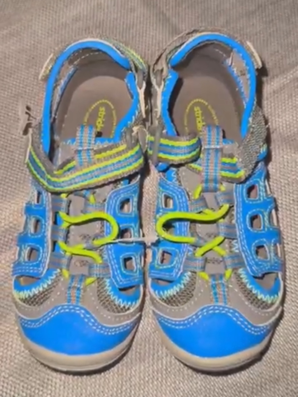 Toddler sandles Stride Rite  Kids Blue and Gray Outdoor Sandal-Sneaker